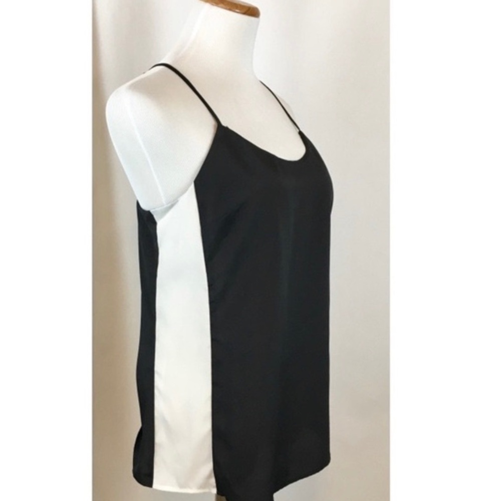 NWT J. Crew Black & White Color Block Side Stripe Dressy Tank Top Size 6 Small
